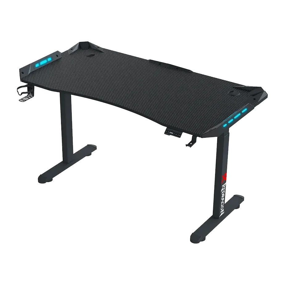 میز گیمینگ ردراگون مدل GD3300-M BLACK — نمای مورب